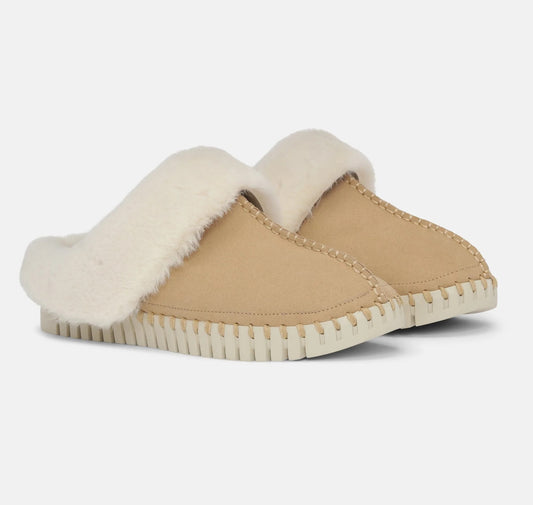 Hjemme sko, slippers i beige.